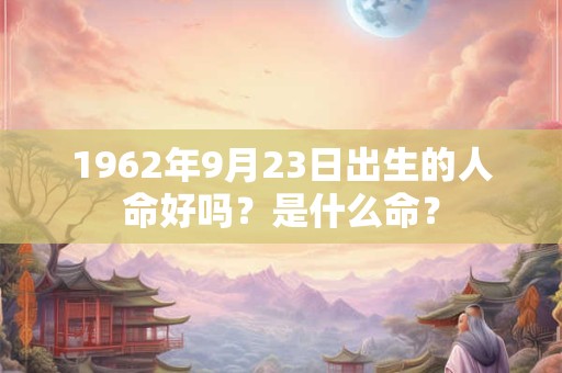 1962年9月23日出生的人命好吗？是什么命？