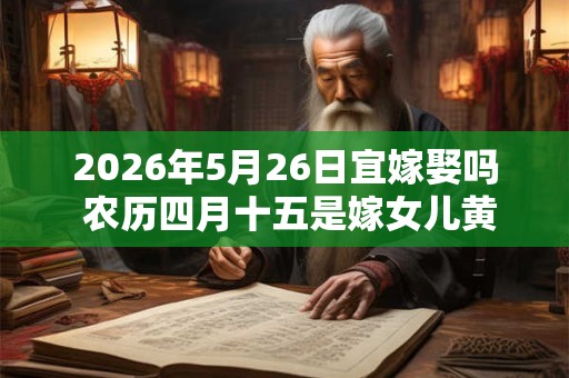 2026年5月26日宜嫁娶吗 农历四月十五是嫁女儿黄道吉日吗