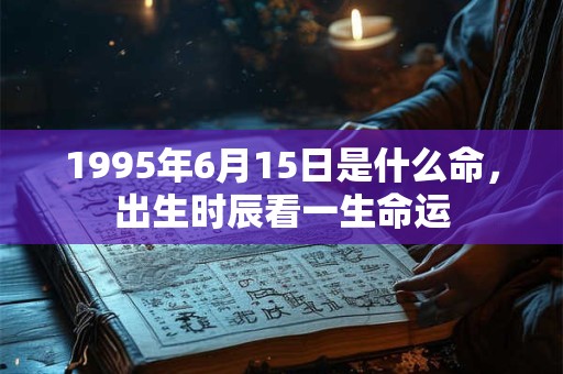 1995年6月15日是什么命，出生时辰看一生命运