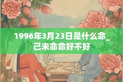 1996年3月23日是什么命_己未命命好不好 1996年3月23日是什么命_己未命命好不好
