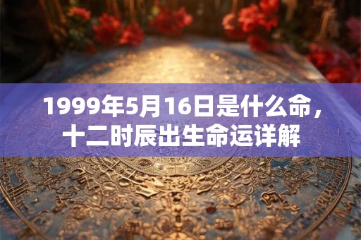 1999年5月16日是什么命,十二时辰出生命运详解 1999年5月16日是什么命,十二时辰出生命运详解
