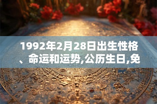 1992年2月28日出生性格、命运和运势,公历生日,免费算命