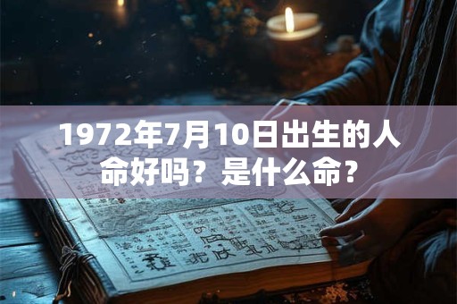 1972年7月10日出生的人命好吗？是什么命？