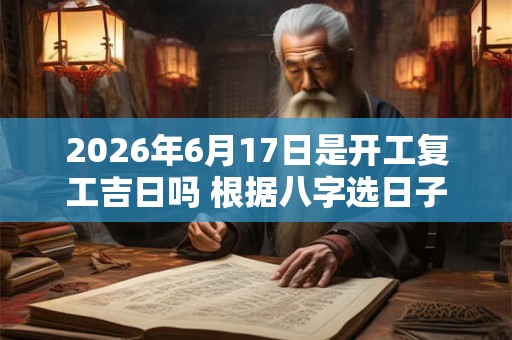 2026年6月17日是开工复工吉日吗 根据八字选日子