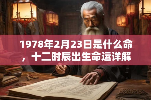 1978年2月23日是什么命,十二时辰出生命运详解 1978年2月23日是什么命,十二时辰出生命运详解