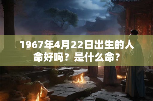 1967年4月22日出生的人命好吗？是什么命？