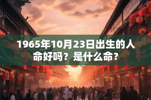 1965年10月23日出生的人命好吗？是什么命？