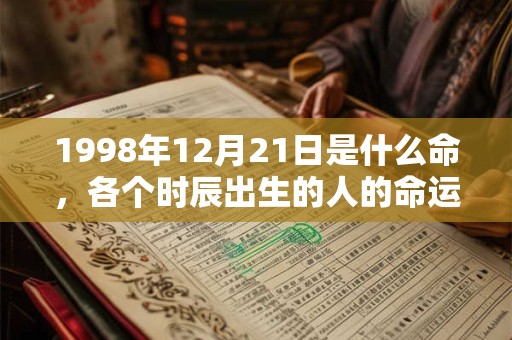 1998年12月21日是什么命,各个时辰出生的人的命运 1998年12月21日是什么命,各个时辰出生的人的命运
