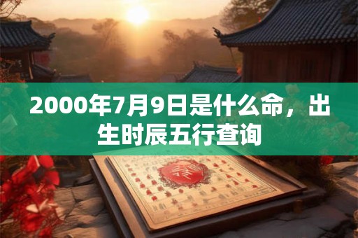 2000年7月9日是什么命，出生时辰五行查询