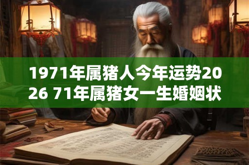 1971年属猪人今年运势2026 71年属猪女一生婚姻状况