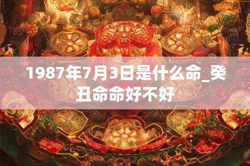 1987年7月3日是什么命_癸丑命命好不好