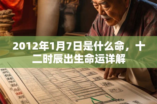 2012年1月7日是什么命，十二时辰出生命运详解