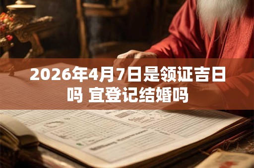 2026年4月7日是领证吉日吗 宜登记结婚吗