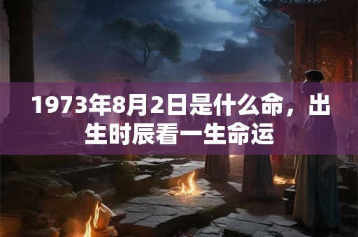 1973年8月2日是什么命，出生时辰看一生命运