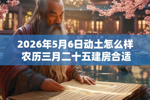 2026年5月6日动土怎么样 农历三月二十五建房合适吗