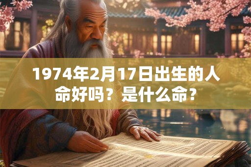1974年2月17日出生的人命好吗?是什么命? 1974年2月17日出生的人命好吗?是什么命?