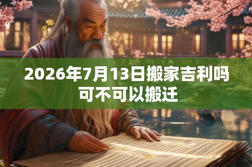 2026年7月13日搬家吉利吗 可不可以搬迁