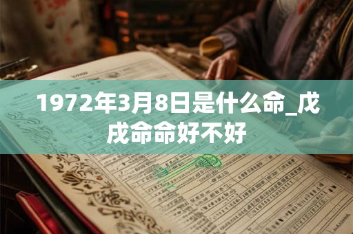 1972年3月8日是什么命_戊戌命命好不好