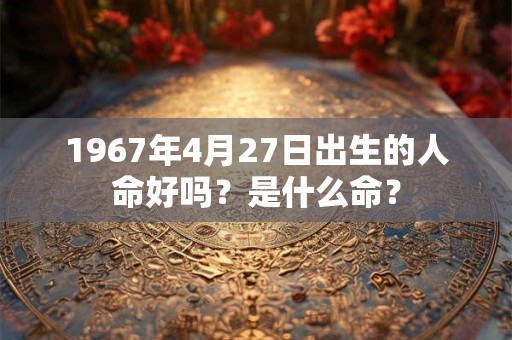 1967年4月27日出生的人命好吗?是什么命? 1967年4月27日出生的人命好吗?是什么命?