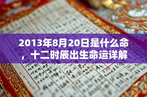 2013年8月20日是什么命,十二时辰出生命运详解 2013年8月20日是什么命,十二时辰出生命运详解