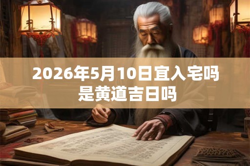 2026年5月10日宜入宅吗 是黄道吉日吗