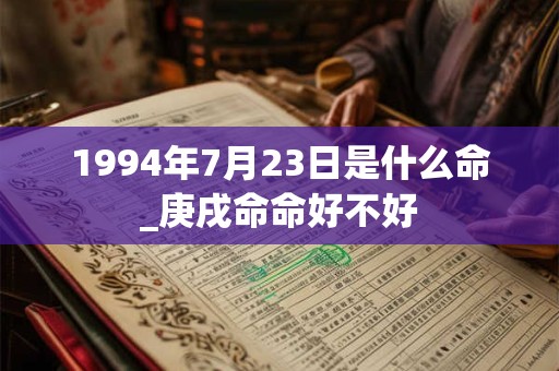 1994年7月23日是什么命_庚戌命命好不好