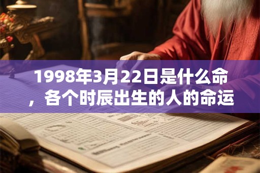 1998年3月22日是什么命,各个时辰出生的人的命运 1998年3月22日是什么命,各个时辰出生的人的命运