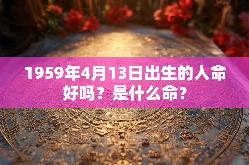 1959年4月13日出生的人命好吗?是什么命? 1959年4月13日出生的人命好吗?是什么命?