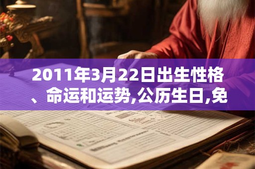 2011年3月22日出生性格、命运和运势,公历生日,免费算命 2011年3月22日出生性格、命运和运势,公历生日,免费算命