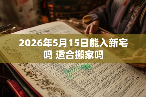 2026年5月15日能入新宅吗 适合搬家吗