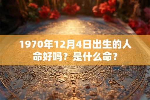 1970年12月4日出生的人命好吗?是什么命? 1970年12月4日出生的人命好吗?是什么命?
