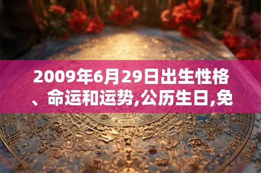 2009年6月29日出生性格、命运和运势,公历生日,免费算命