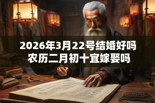 2026年3月22号结婚好吗 农历二月初十宜嫁娶吗