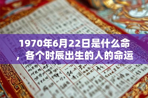 1970年6月22日是什么命，各个时辰出生的人的命运