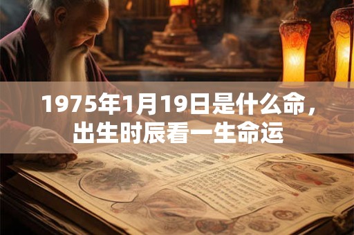 1975年1月19日是什么命,出生时辰看一生命运 1975年1月19日是什么命,出生时辰看一生命运