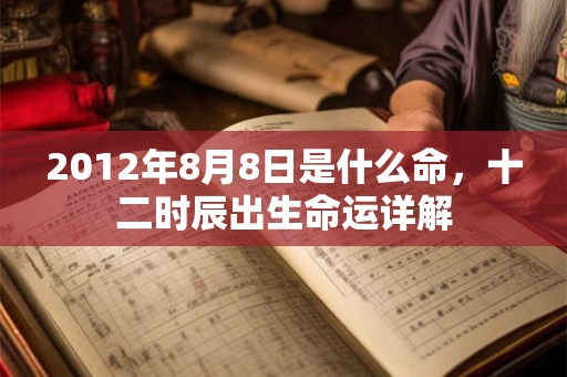 2012年8月8日是什么命,十二时辰出生命运详解 2012年8月8日是什么命,十二时辰出生命运详解