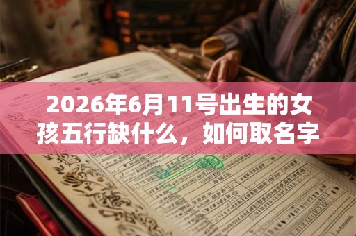 2026年6月11号出生的女孩五行缺什么，如何取名字