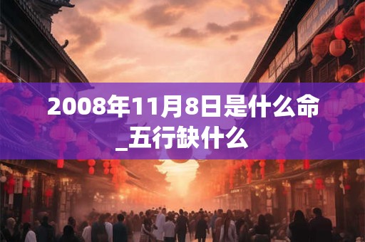 2008年11月8日是什么命_五行缺什么