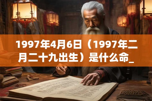 1997年4月6日（1997年二月二十九出生）是什么命_命运如何
