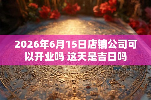 2026年6月15日店铺公司可以开业吗 这天是吉日吗
