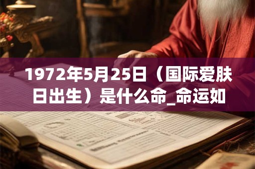 1972年5月25日（国际爱肤日出生）是什么命_命运如何