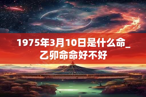 1975年3月10日是什么命_乙卯命命好不好