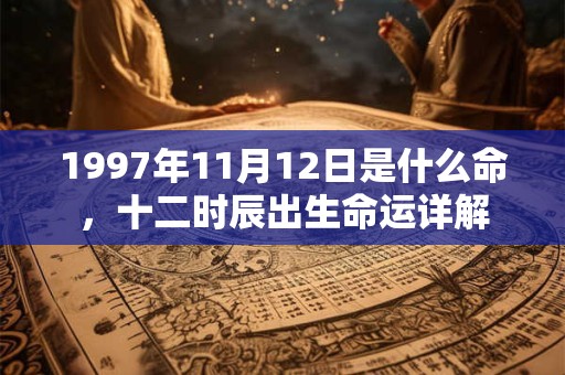 1997年11月12日是什么命，十二时辰出生命运详解