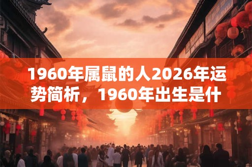 1960年属鼠的人2026年运势简析，1960年出生是什么命？