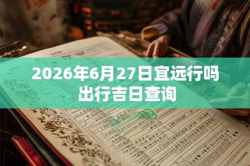 2026年6月27日宜远行吗 出行吉日查询