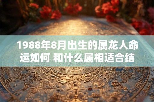 1988年8月出生的属龙人命运如何 和什么属相适合结婚 1988年8月出生的属龙人命运如何 和什么属相适合结婚