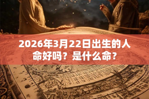 2026年3月22日出生的人命好吗?是什么命? 2026年3月22日出生的人命好吗?是什么命?