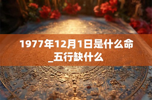 1977年12月1日是什么命_五行缺什么