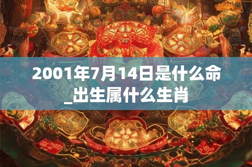 2001年7月14日是什么命_出生属什么生肖