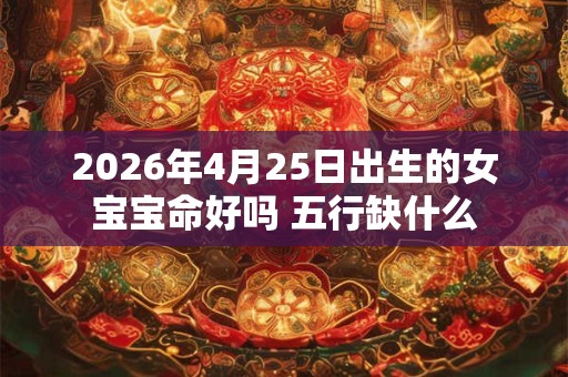 2026年4月25日出生的女宝宝命好吗 五行缺什么